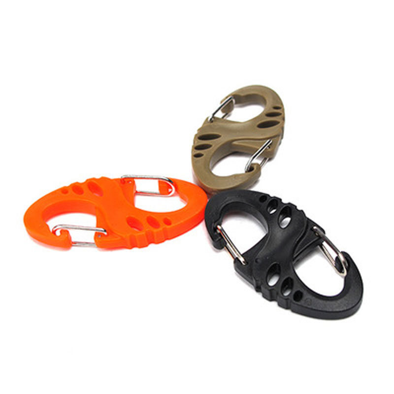 12 cái Mini nhỏ Carabiner Kẹp Molle Webbing Quickdraw Ba lô Ngoài trời Khóa chụp Khóa móc Móc treo Móc treo Dây buộc Cùm