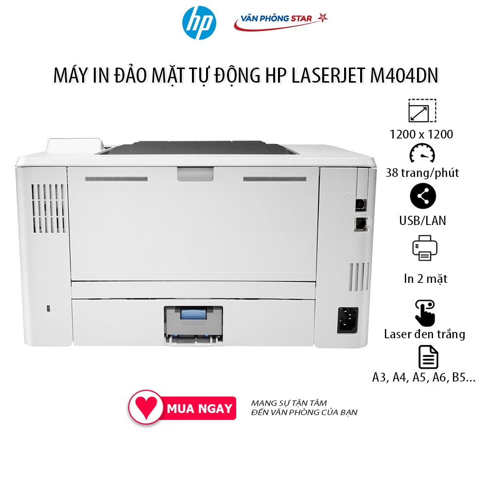 Máy in HP LaserJet Pro M404DN M404DW chính hãng HP. Bảo hành chính hãng 36 tháng