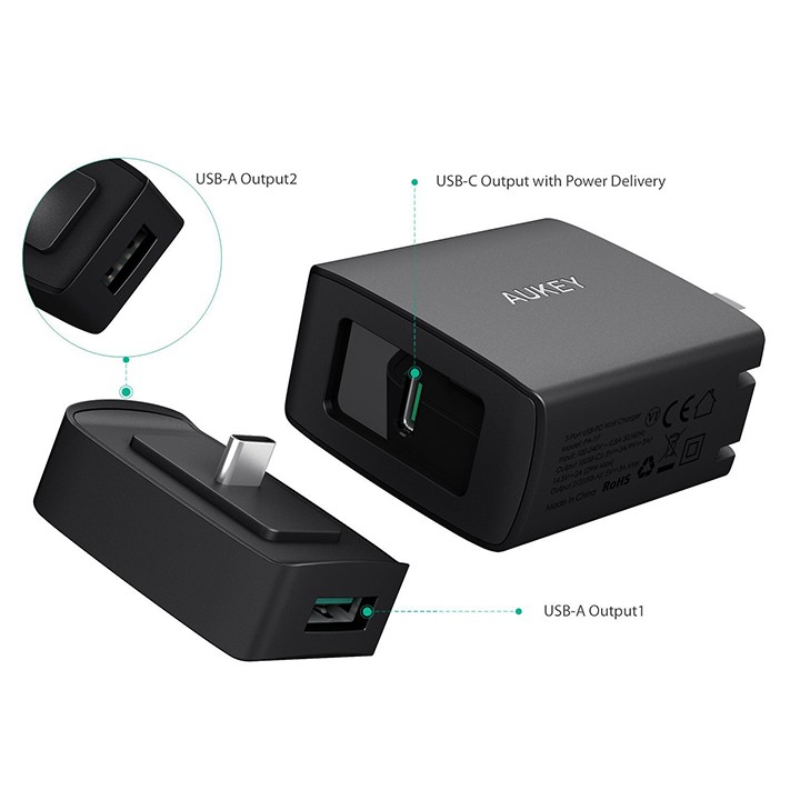 CỦ SẠC NHANH 29W AUKEY PA-Y7