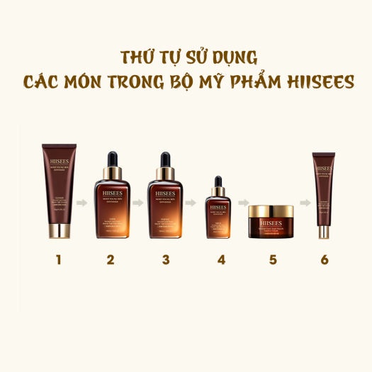 Bộ Dưỡng HIISEES Trắng Da Căng Bóng,Cấp Ẩm 6 món