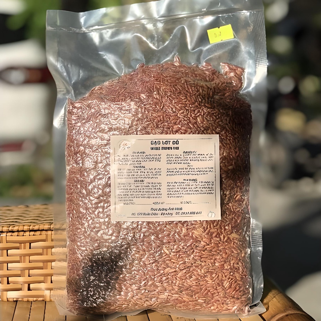 1kg Gạo Lứt Đỏ 6 Tháng Nguyên Cám Không Chất Bảo Quản