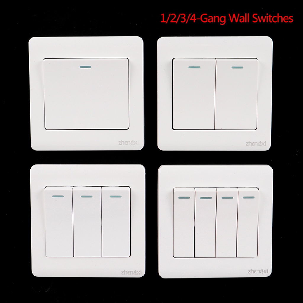 Công Tắc Đèn Gắn Tường 1 / 2 / 3 / 4 Gang 1 Chiều