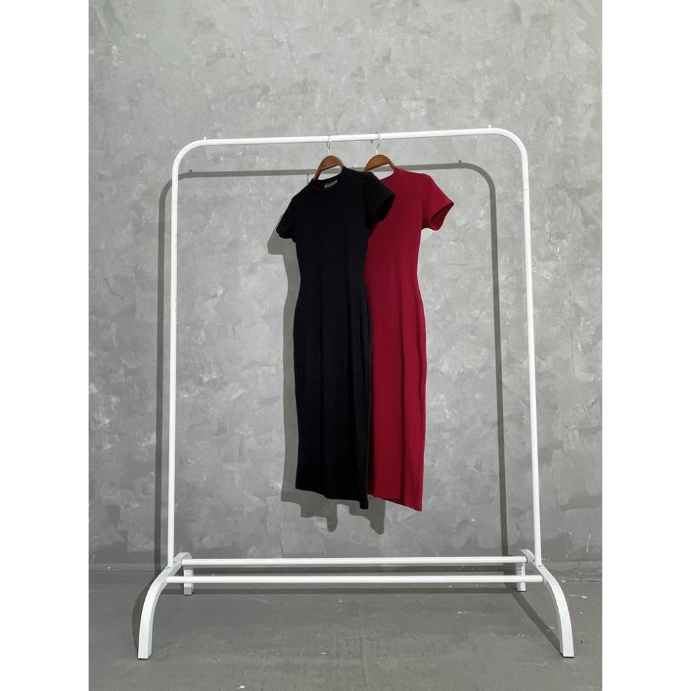 Đầm body LISA tôn dáng CECCI màu đỏ đô quyến rũ, co giãn mạnh KRE