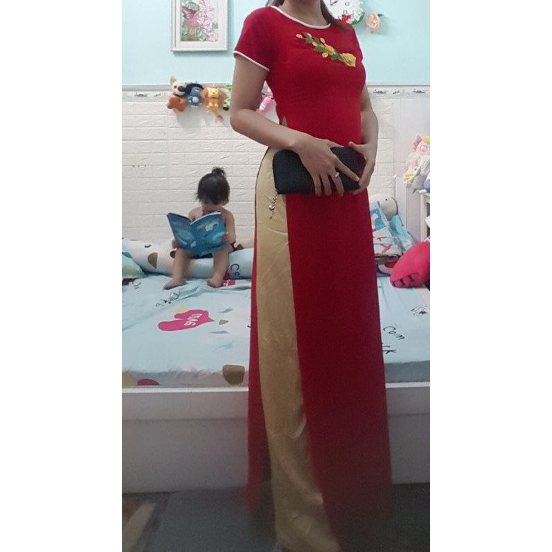 Thanh lý bộ áo dài voan eo 68'-74cm trở lại