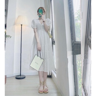 Váy maxi thô boy chun ngực