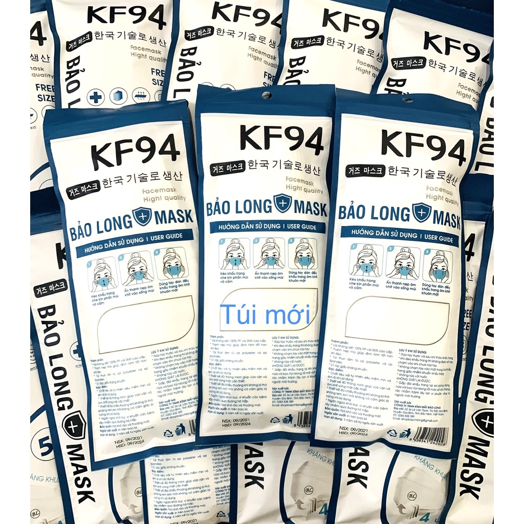 Combo 50 khẩu trang 3D mask Model KF94 4 lớp kháng khuẩn, chống dịch ( 5 gói- mỗi gói 10 cái) | BigBuy360 - bigbuy360.vn