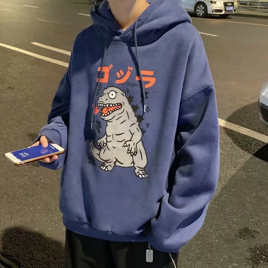 [Mã FAMALLT5 giảm 15% đơn 150K] Áo hoodie nỉ nam nữ in hình khủng long MĐ A812 nhiều màu | BigBuy360 - bigbuy360.vn