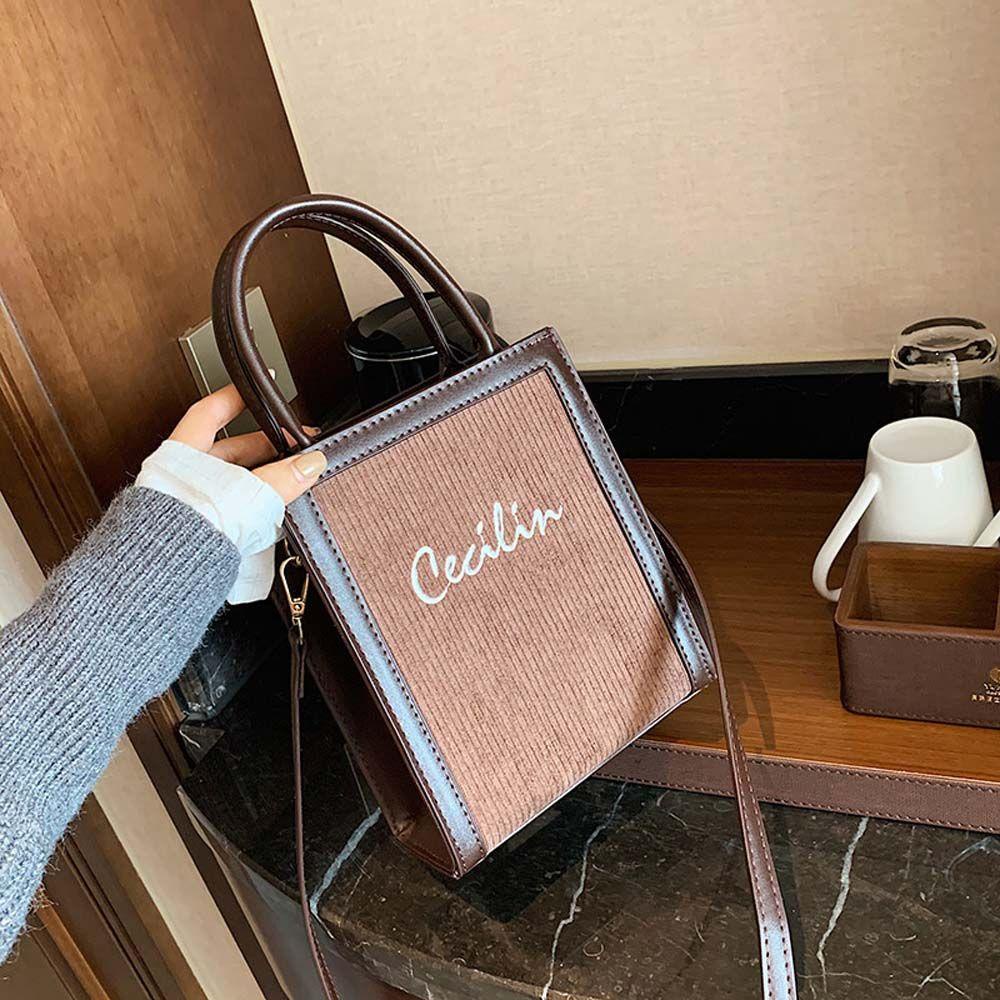 LILYES Túi Đeo Chéo Thêu Chữ Thời Trang Hàn Cho Nữ