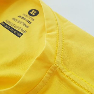 Áo Thun 100% cotton THOITRANG24H Màu Vàng Vải Mền Mát Thấm Hút Co Dãn Cầm Lên Tay Ưng Ngay Áo Dùng Chung Nam Nữ