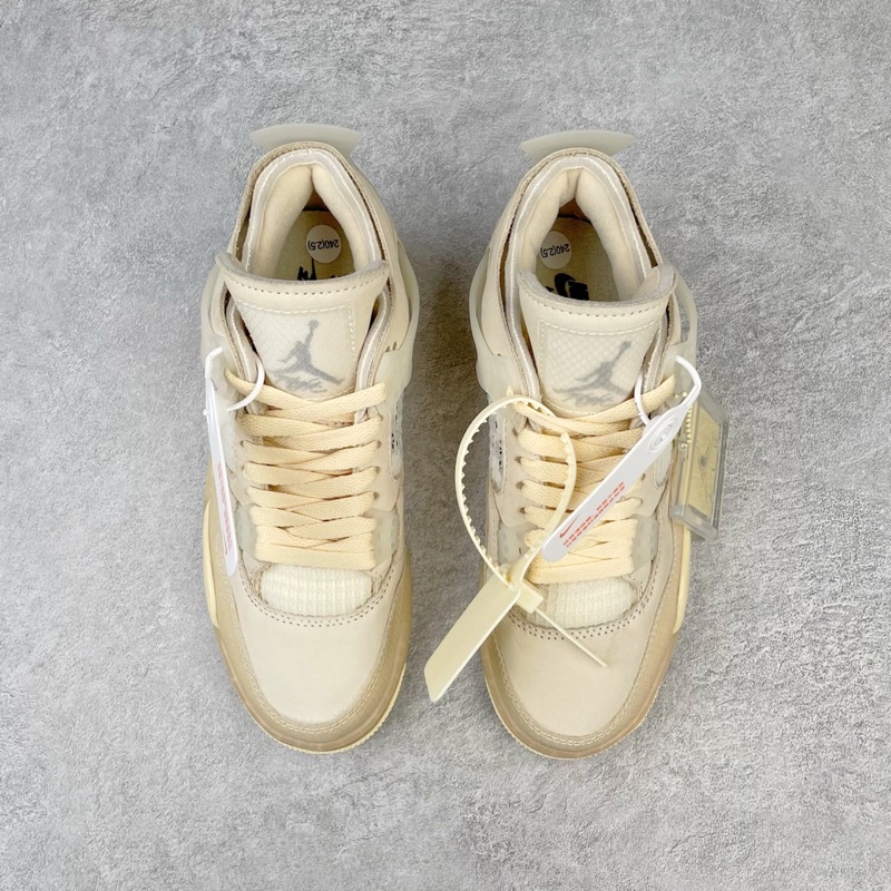 Giày Off-White x Air Jordan 4 Sail (Best Quality)