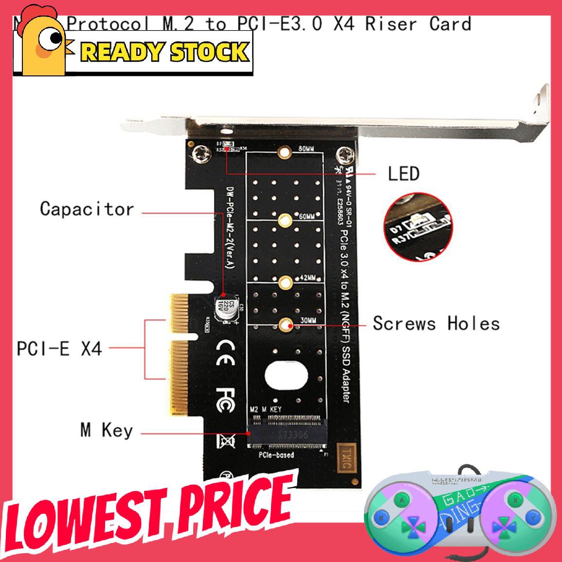 Card Chuyển Đổi M.2 Nvme Ssd Ngff Sang Pcie 3.0 X4 6gbps