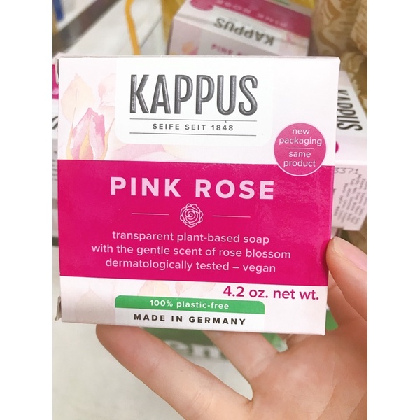 Xà bông hoa hồng Kappus Pink Rose 125g - hồng