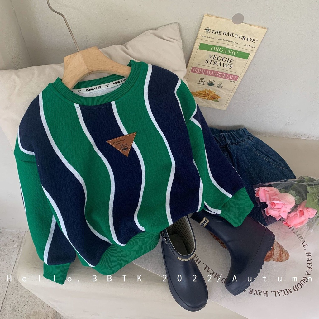 Áo Sweater Thời Trang Xuân Thu Phong Cách Hàn Quốc Mới Cho Bé Trai