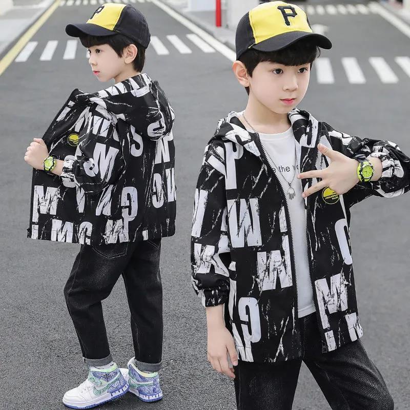 Áo Khoác Gió Cỡ Lớn Phong Cách Hàn Quốc Thời Trang Xuân Thu 2022 Cho Bé Trai