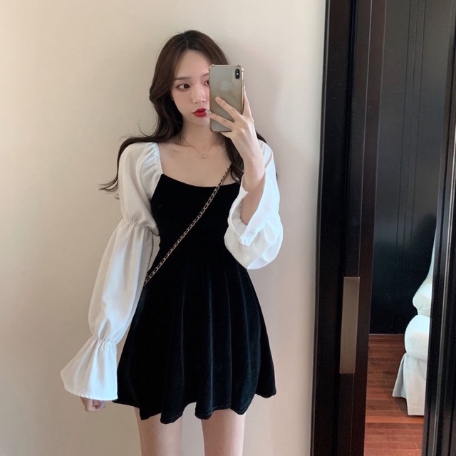 váy sườn xám váy trẻ trung