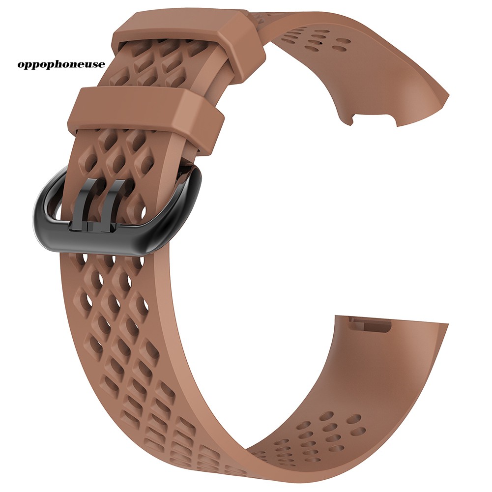 【OPHE】Replacement Soft Silicone Breathable Watch Band Wrist Strap for Fitbit Charge 3