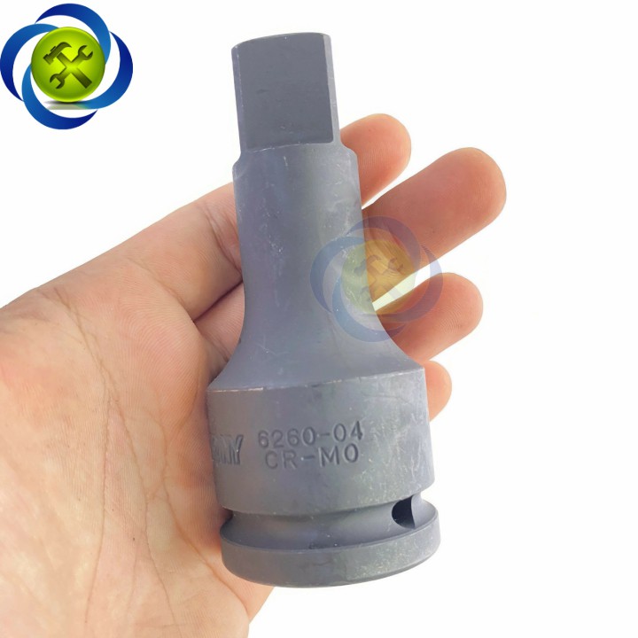 Đầu nối dài 3/4 Kingtony 6260-04 màu đen dài 100mm đầu vuông 19mm