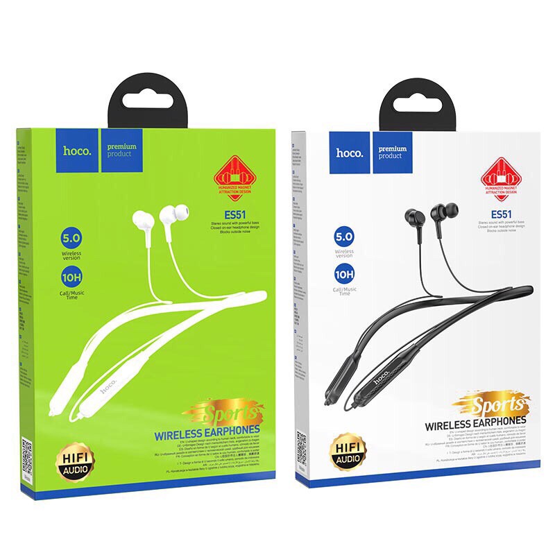 Tai nghe bluetooth không dây hoco ES51 kiểu dáng thể thao Era V5.0 dùng liên tục 10 giờ chính hãng
