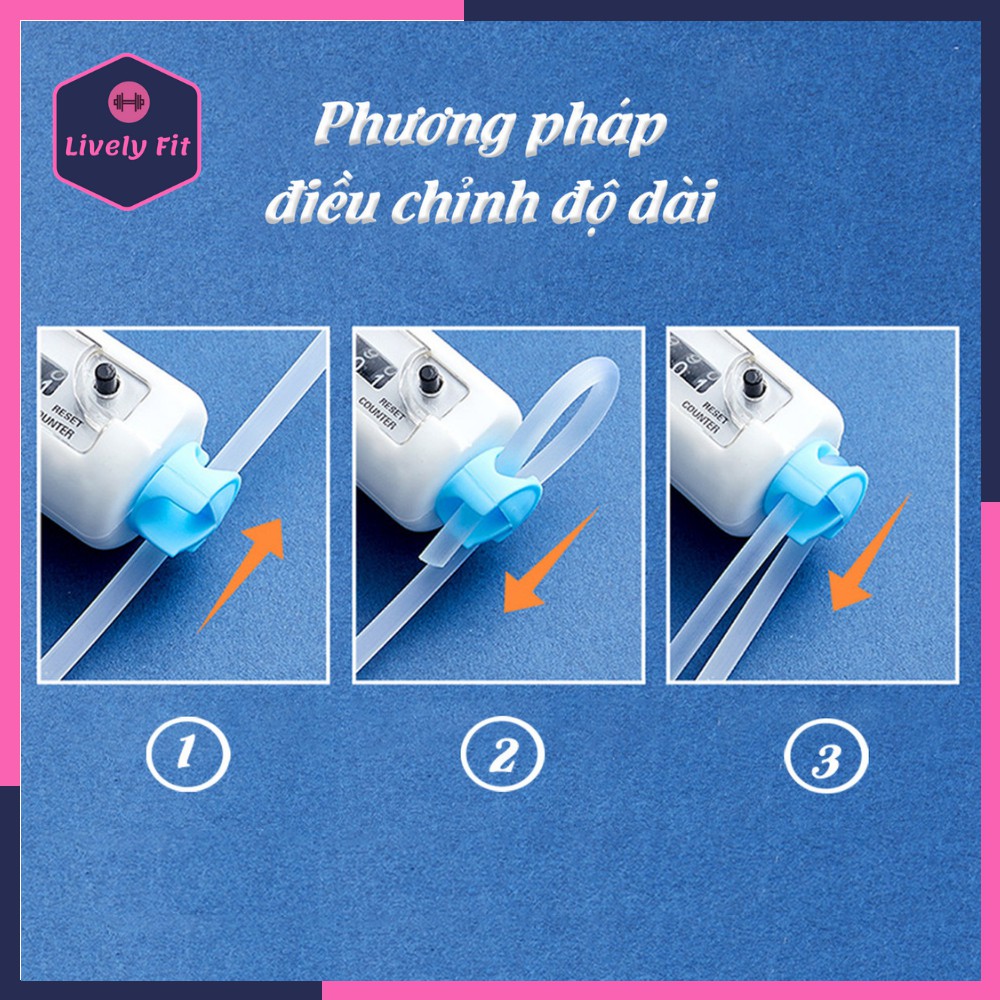 Dây Nhảy Đếm Vòng Deli Dây Cá Nhân Tập Thể Thao Cao Cấp, Tăng Chiều Cao, Giảm Cân Tan Mỡ Toàn Thân