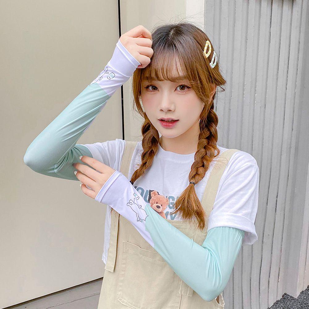 Găng Tay Chống Nắng Ngoài Trời In Hình Chim Cánh Cụt Hoạt Hình Cho Nữ