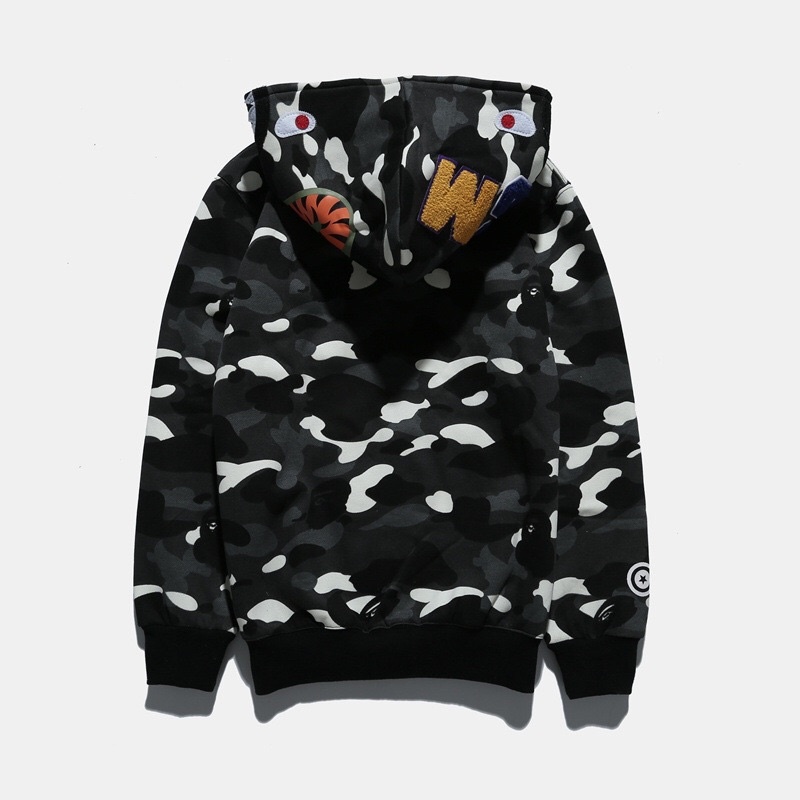 Áo khoác bape galaxy shark, camo phản quang shark, jacket bape shark