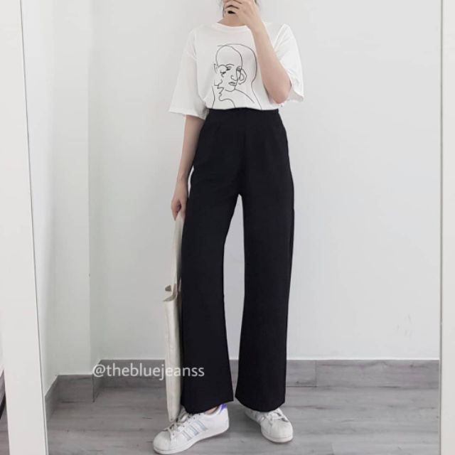 Quần tây ống suông rộng