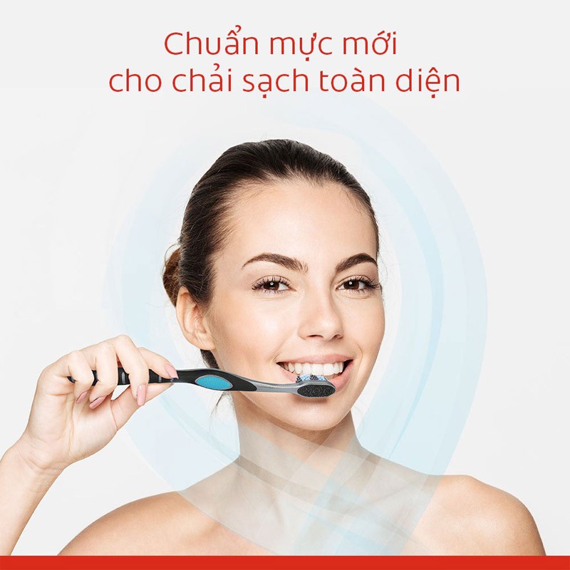 Bàn Chải Đánh Răng Colgate Lông Chải Xoắn Kép Phủ Than 360 Charcoal Spiral