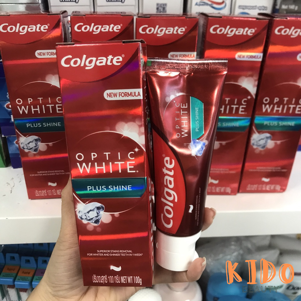 Kem đánh răng trắng sáng Colgate Optic White Plus Shine | Sparkling White 100g