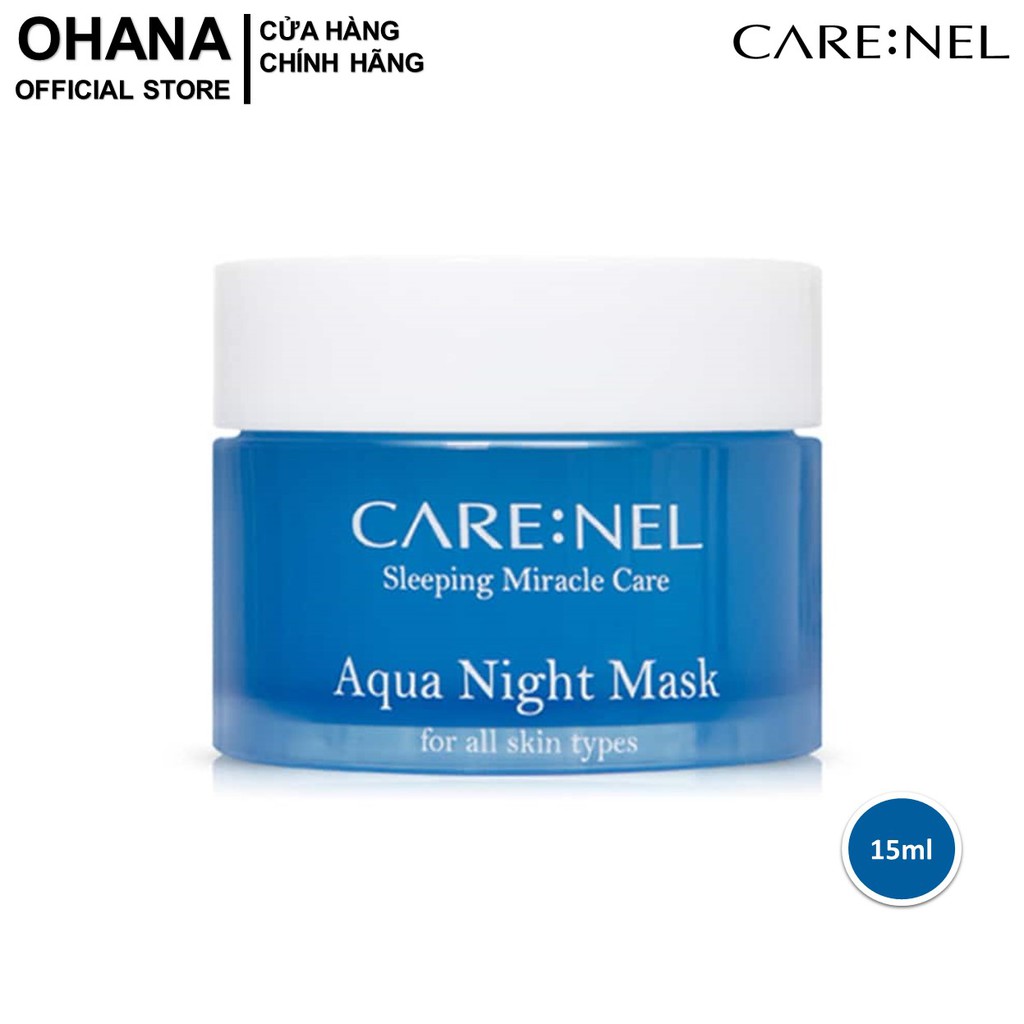 Mặt Nạ Ngủ Dưỡng Ẩm, Căng Bóng, Đàn Hồi Da Care:nel Aqua Night Mask 15ml - Xanh Dương