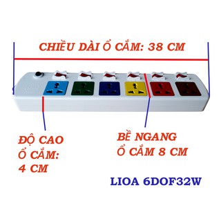 Ổ cắm điện đa năng LIOA 6DOF32WN
