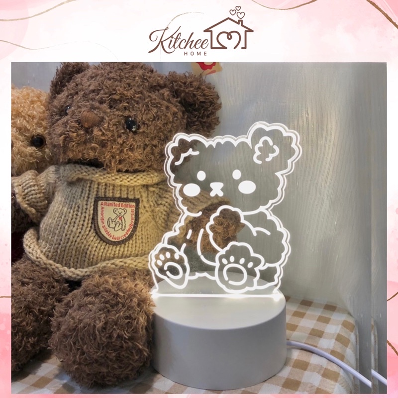 Đèn ngủ để bàn 3D, Đèn trang trí phòng ngủ Cute nhiều mẫu mã thích hợp Decor