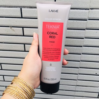 *Chính hãng *MẶT NẠ REFRESH CORAL DƯỠNG MÀU CHO TÓC NHUỘM MÀU ĐỎ LAKME TEKNIA CORAL RED MASK 250ML