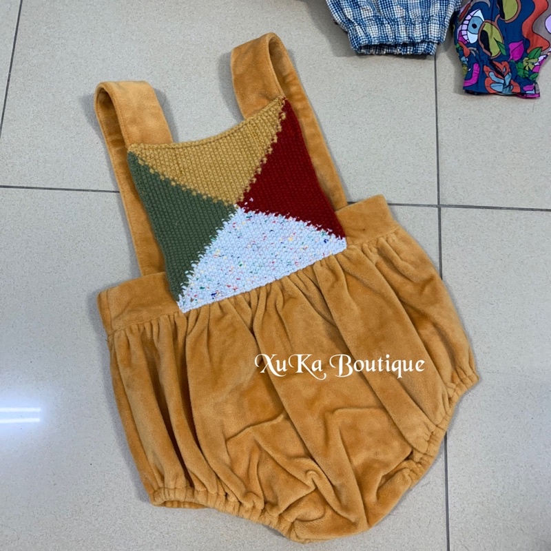 Quần Yếm Soft Cotton Cao Cấp Bé Gái - Nhung Phối Len Siêu Đẹp (ảnh thật)