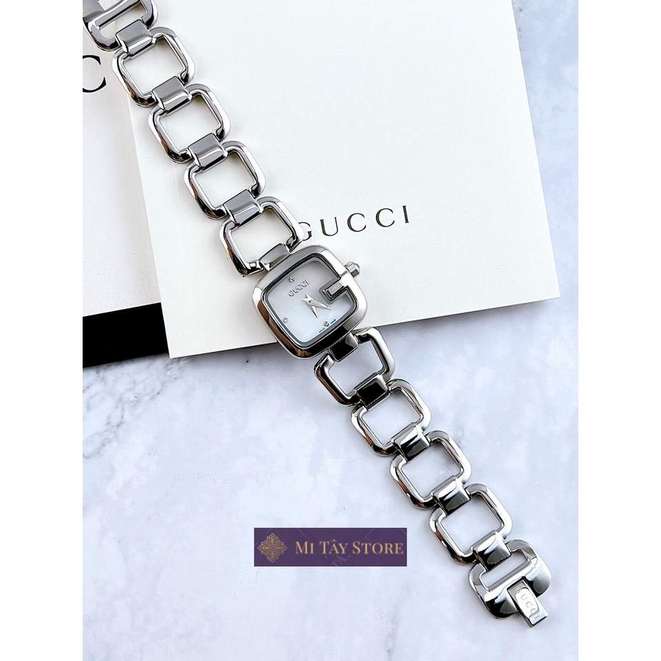 Đồng hồ nữ Gucci đeo tay size 26mm phong cách nhẹ nhàng chống nước 3ATM chống trầy máy Nhật cao cấp | MI TÂY 56T586M1380