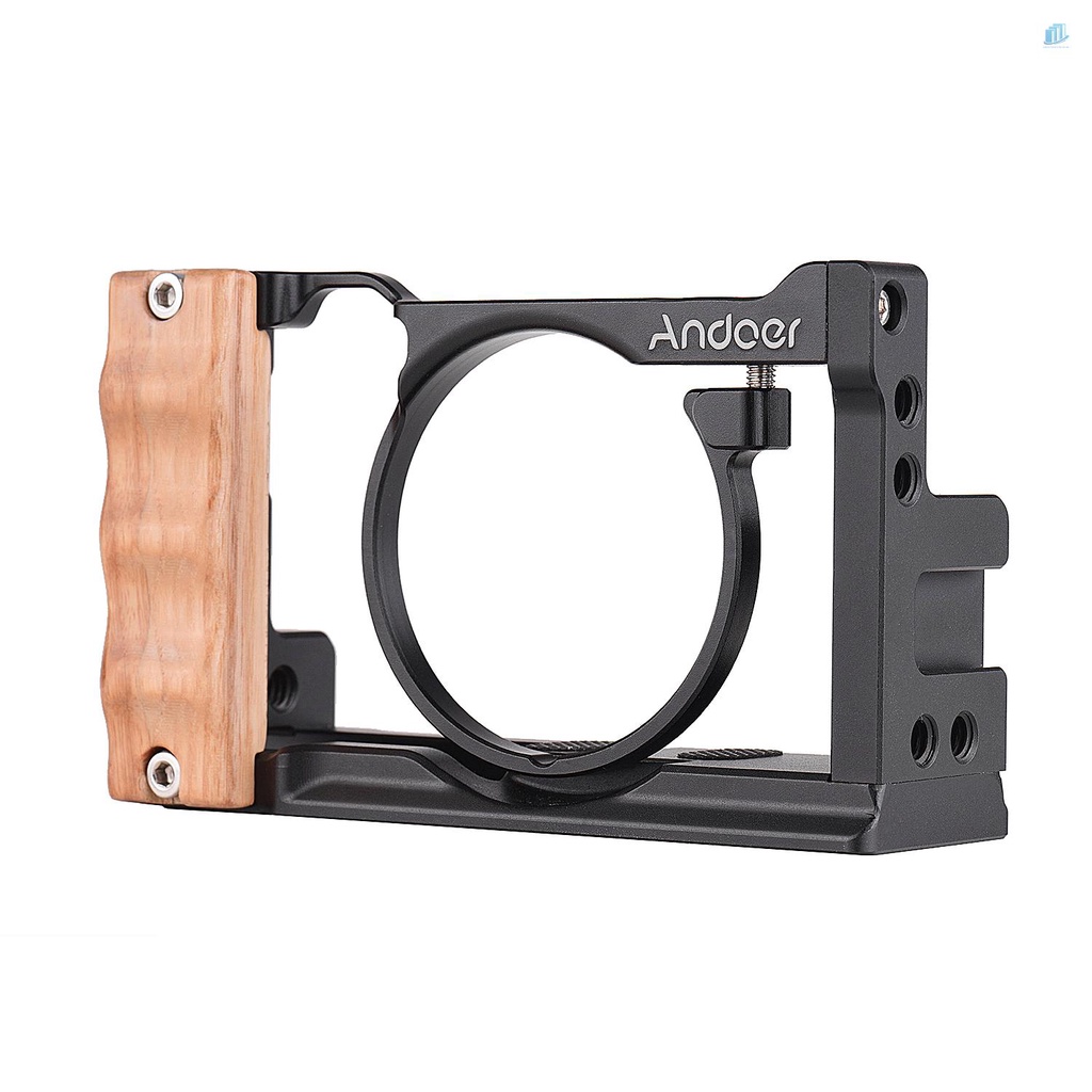 Khung Gắn Máy Ảnh Andoer Bằng Nhôm Kim Loại RX100 VI/VII Kèm Vít 1/4