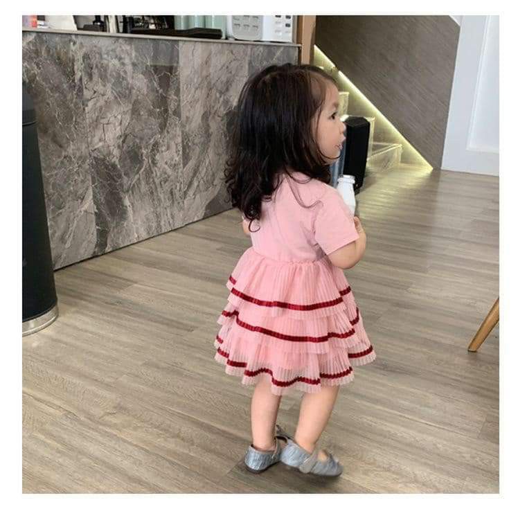 Váy cho bé BabyGao cotton xếp tầng cực xinh cho Bé Gái