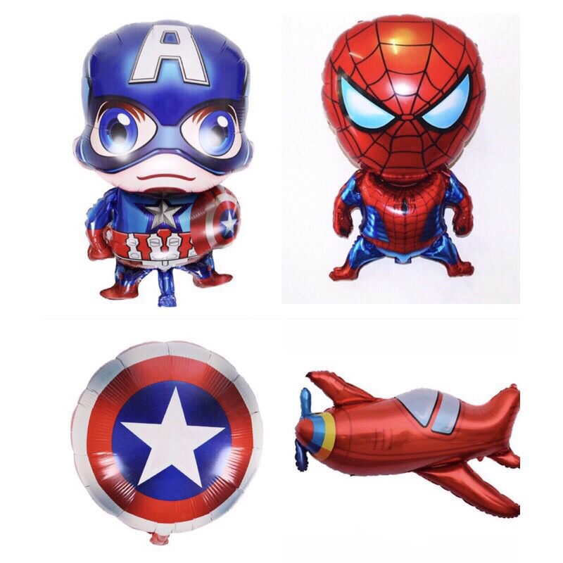 Set bóng trang trí sinh nhật Happy Birthday chủ đề siêu nhân cho bé trai