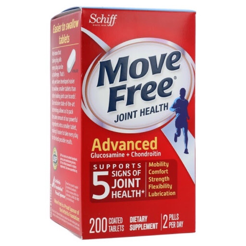 (AIR MỸ 11/23)VIÊN UỐNG BỔ KHỚP MOVE FREE GLUCOSAMINE CHONDROITIN MSM 200 VIÊN