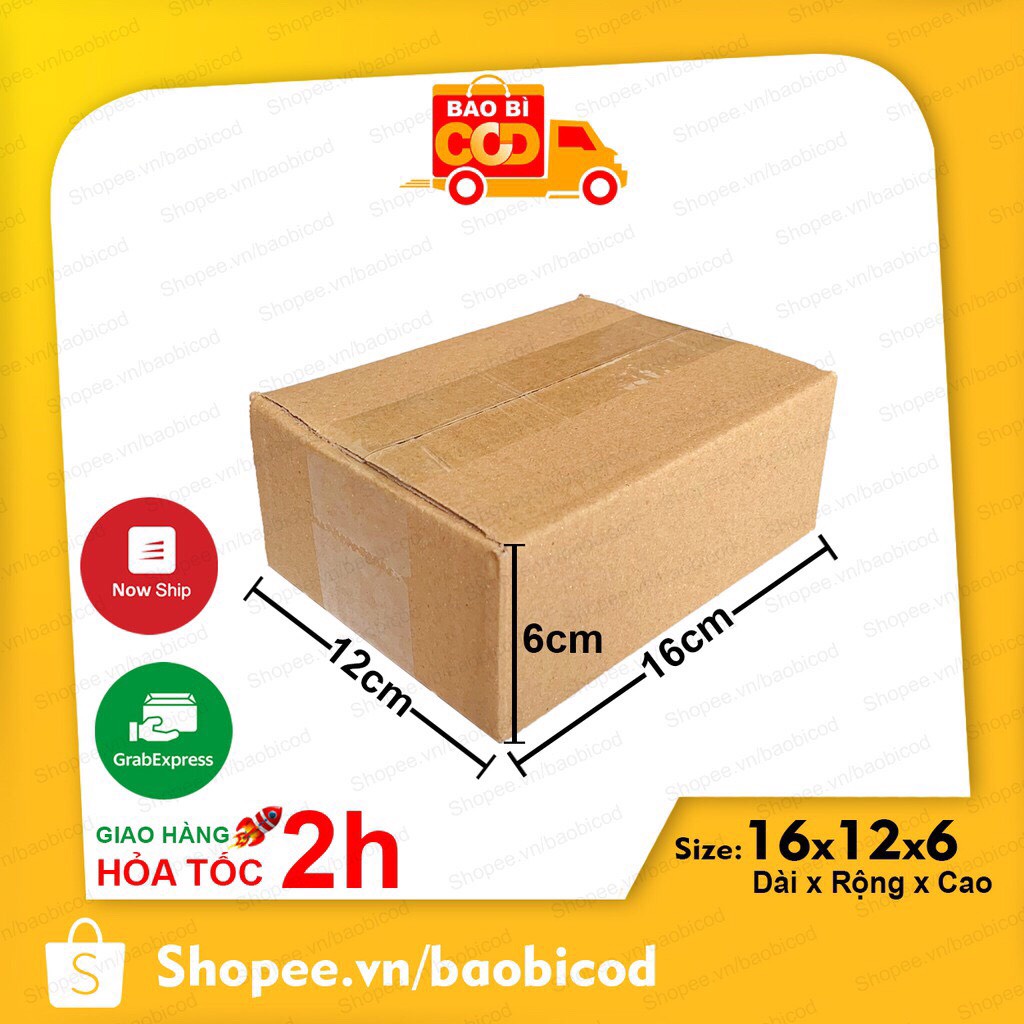 [COMBO]20x10x10 - 60 HỘP GIẤY CARTON 3 LỚP, SÓNG B