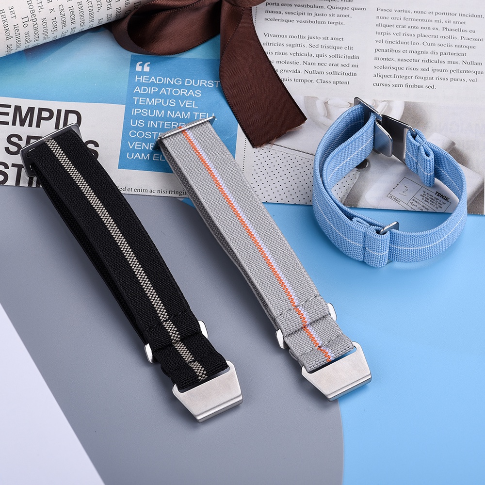 Dây Đeo Đồng Hồ Nylon Co Giãn 60 '' 20mm 22mm Phong Cách Quân Đội Pháp Thời Trang Cho Nam Và Nữ