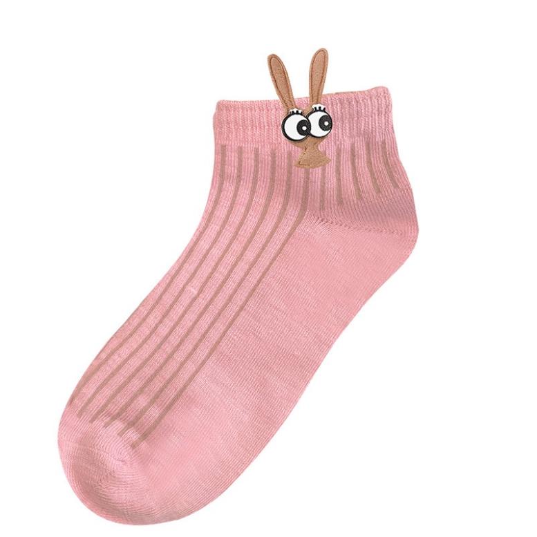 Tất nữ cổ trung KOGANO vớ nữ co giãn đi giày thể thao chạy bộ tập gym, yoga phụ kiện thỏ xinh xắn FAS-001316