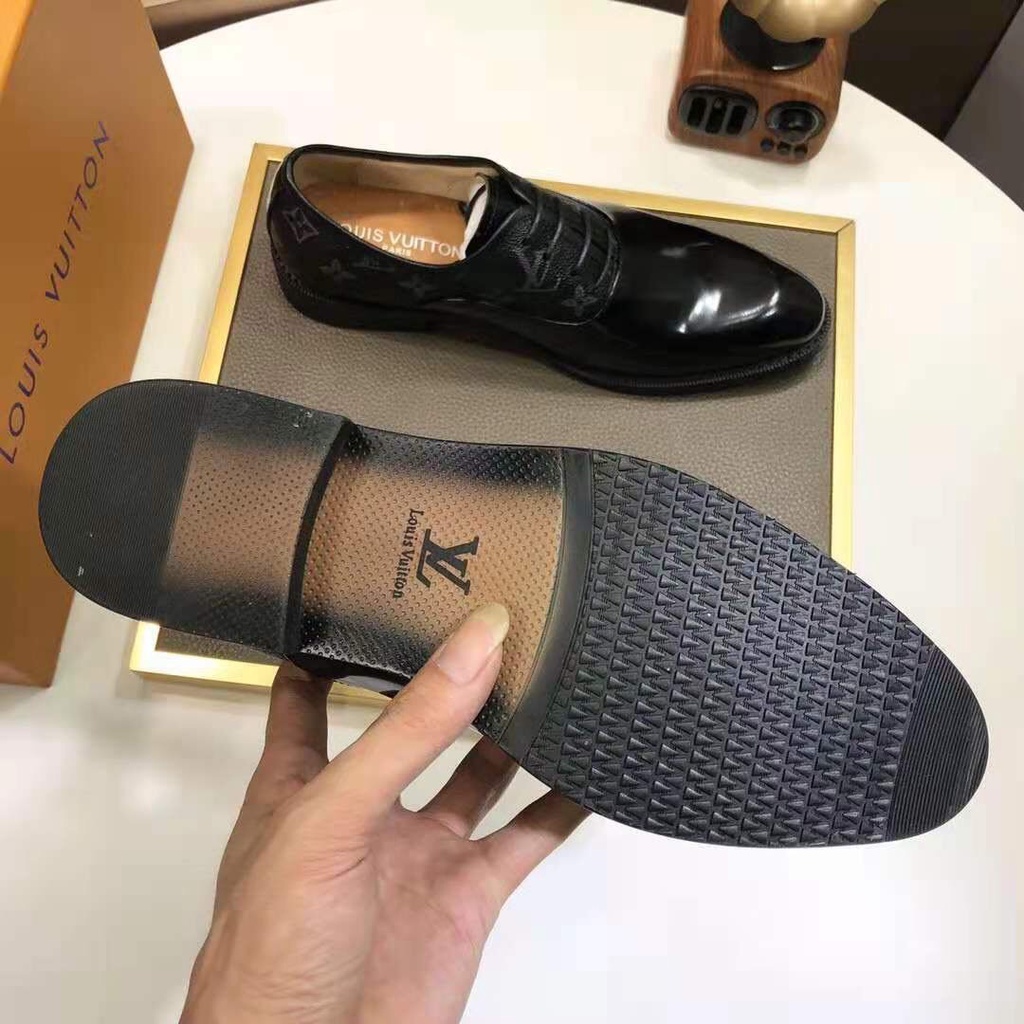 Giày Tây Louis Vuit.ion Sepatu Pantofel Pria