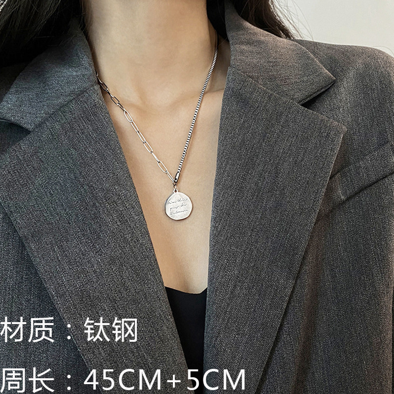 Vòng cổ bằng thép titan không gỉ phong cách hiphop