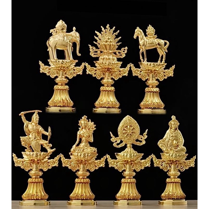 [PBMC]Thất bảo luân vương đồng 16cm(Bộ)