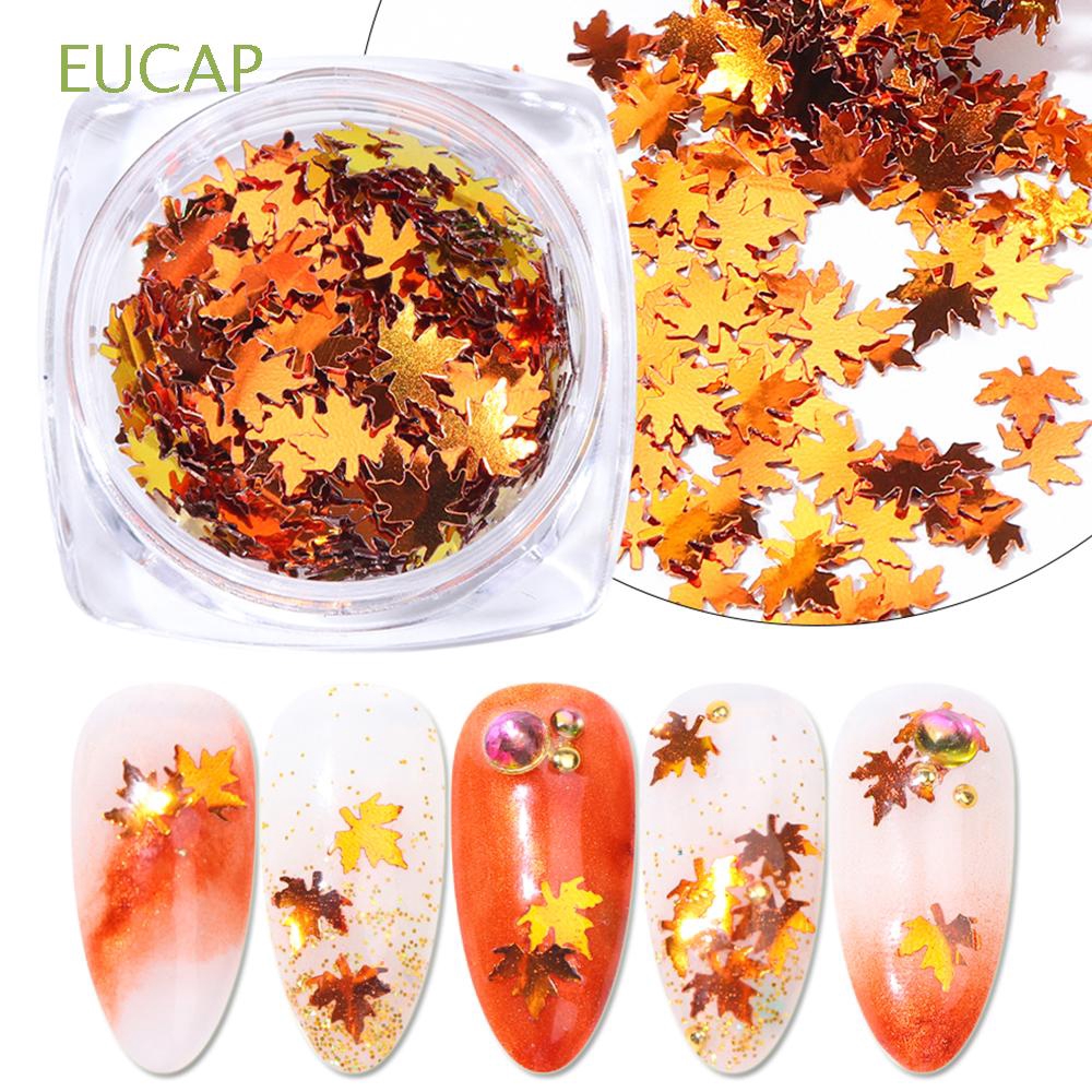 EUCAP Manicure Nail Art Decor Iridescent Multicolor Leaf|Nail Sequins