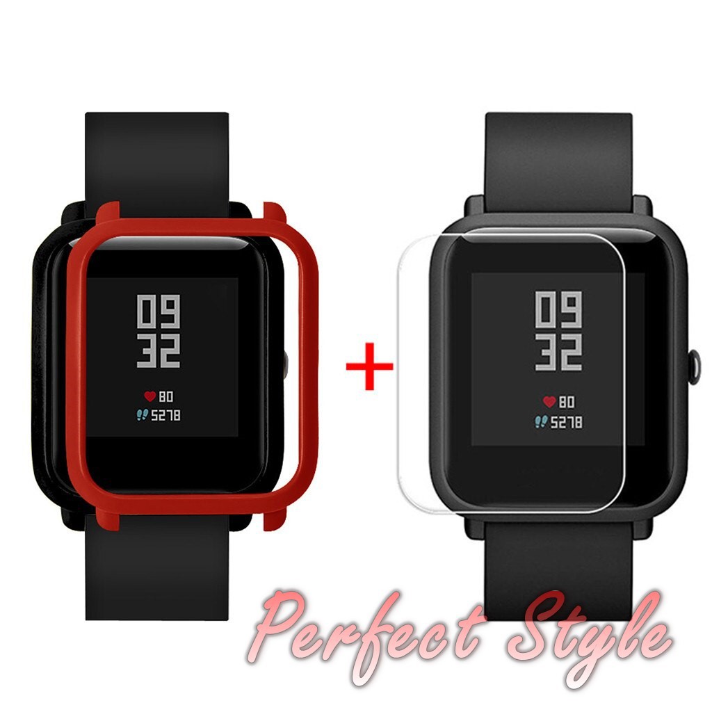 Combo ốp viền bảo vệ kèm dán màn Amazfit Bip