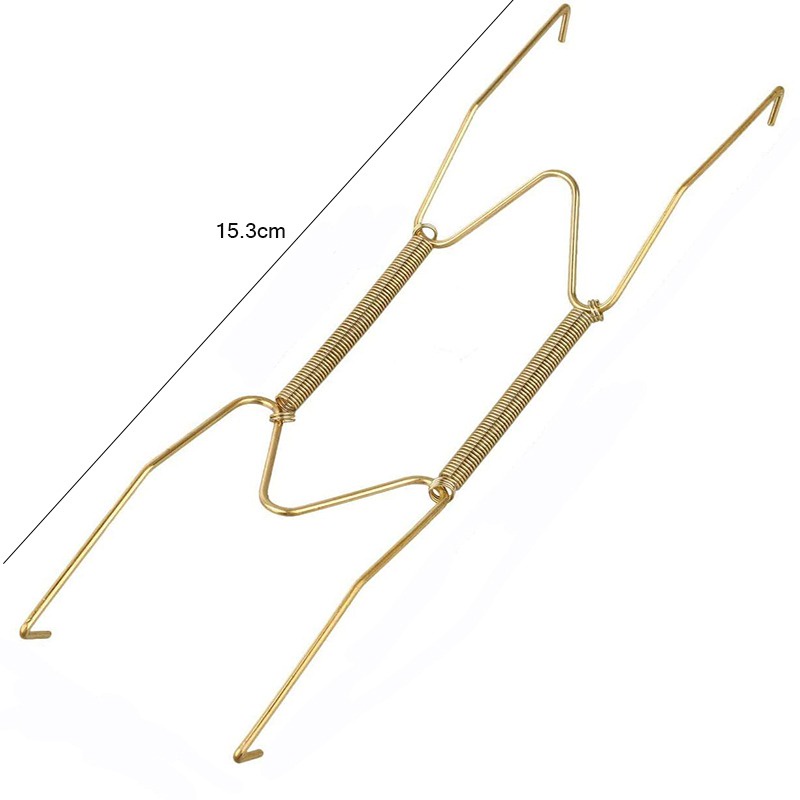 Set 10 móc treo đĩa sứ trang trí màu vàng 6 inch