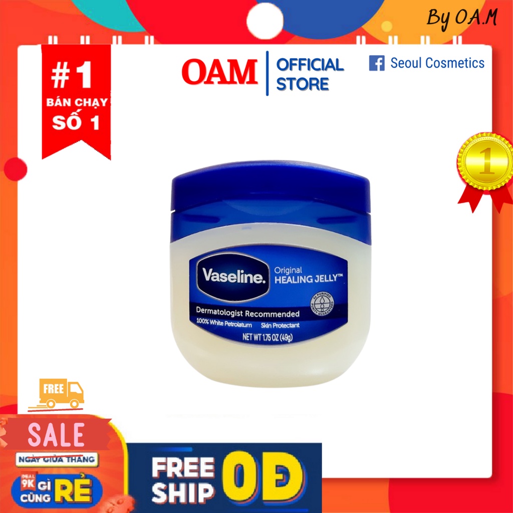 Sáp dưỡng ẩm đa năng VASELINE 100% Pure Petroleum Jelly Original Mỹ 49g