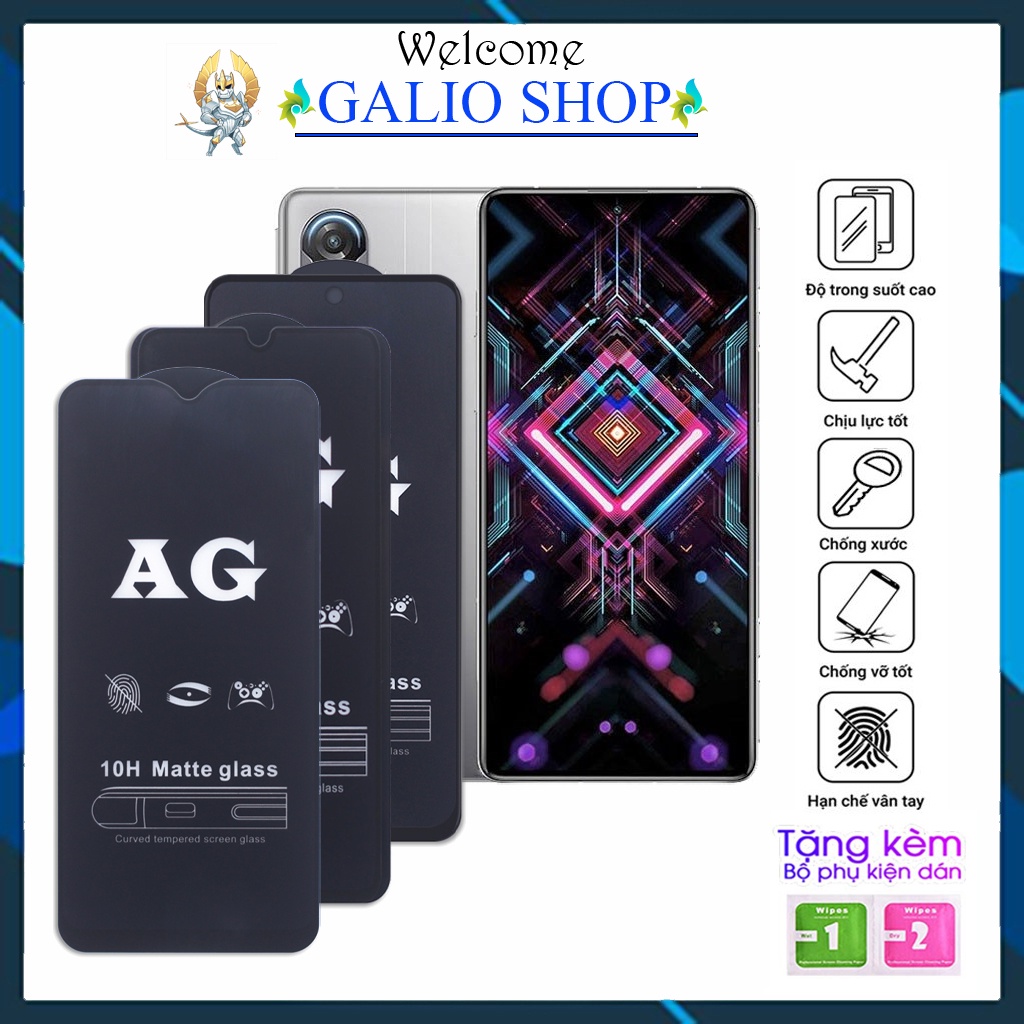 Kính cường lực chống vân tay xiaomi redmi note 11 pro k30 ultra k40 k50 gaming k20 mi 10T 9T 10a 10c 11s 9 9s Kính [CVT]