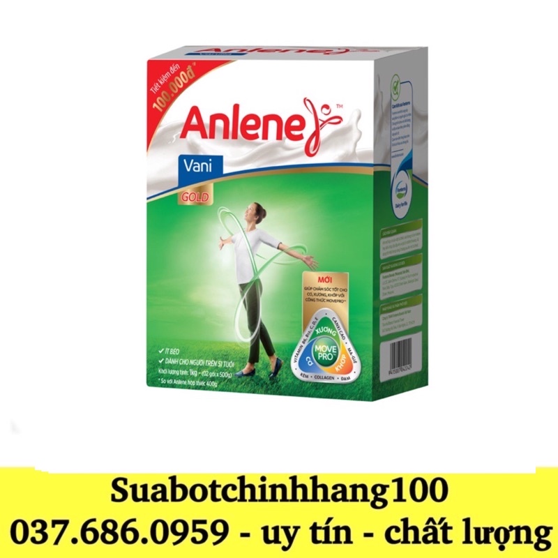 Sữa bột Anlene Gold hộp giấy 1,2 kg - hương vani